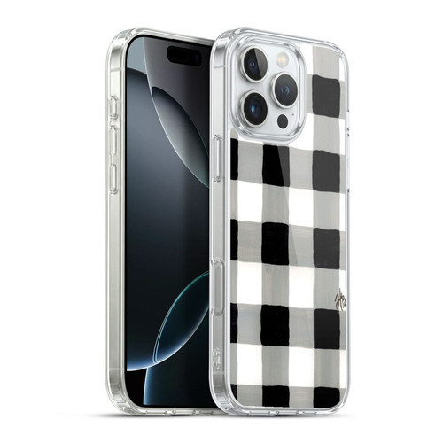 Haley Bush Pattern Painting Buffalo Check Black Soft Gel Case for Apple iPhone 16 Pro Max & MagSafe