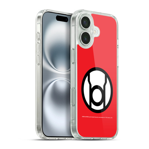 Green Lantern DC Comics Lantern Corps Red Soft Gel Case for Apple iPhone 16 Plus & MagSafe