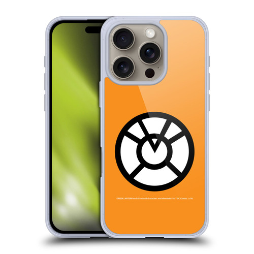 Green Lantern DC Comics Lantern Corps Orange Soft Gel Case for Apple iPhone 16 Pro