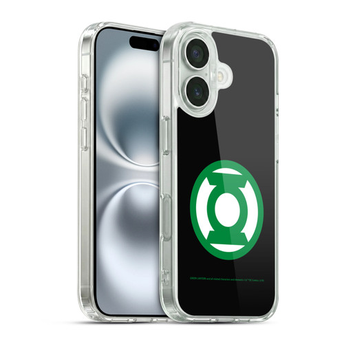Green Lantern DC Comics Logos Black Soft Gel Case for Apple iPhone 16 & MagSafe