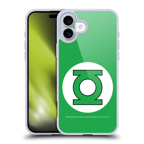 Green Lantern DC Comics Logos Classic Soft Gel Case for Apple iPhone 16 Plus