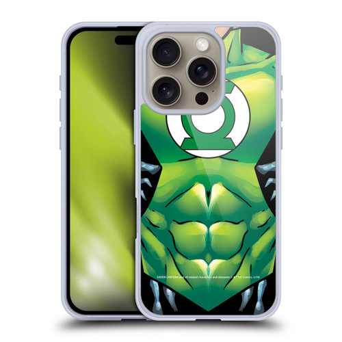 Green Lantern DC Comics Logos Uniform Soft Gel Case for Apple iPhone 16 Pro