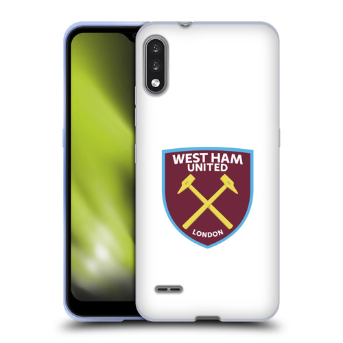 West Ham United FC Crest Full Colour White Soft Gel Case for LG K22