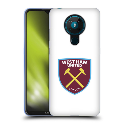 West Ham United FC Crest Full Colour White Soft Gel Case for Nokia 5.3