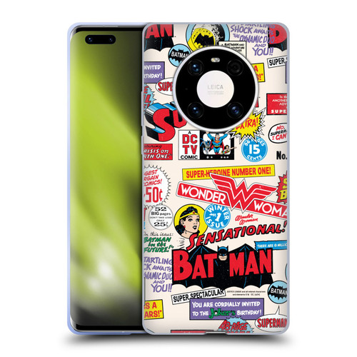 Justice League DC Comics 90th Anniversary Logo Pattern Soft Gel Case for Huawei Mate 40 Pro 5G