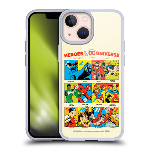 Justice League DC Comics 90th Anniversary Heroes Soft Gel Case for Apple iPhone 13 Mini