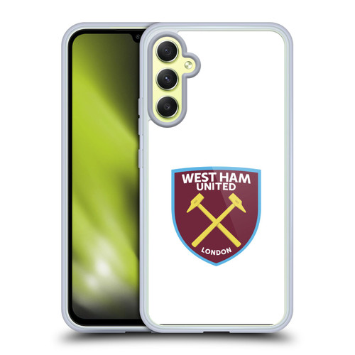 West Ham United FC Crest Full Colour White Soft Gel Case for Samsung Galaxy A34 5G