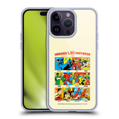 Justice League DC Comics 90th Anniversary Heroes Soft Gel Case for Apple iPhone 14 Pro Max