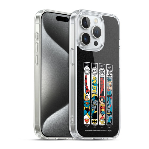 Justice League DC Comics 90th Anniversary Trinity Soft Gel Case for Apple iPhone 15 Pro & MagSafe
