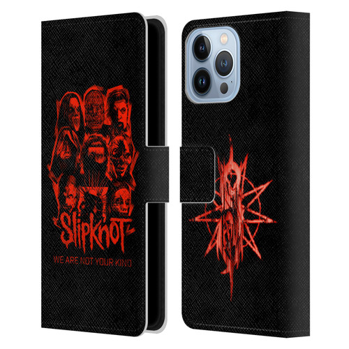 Slipknot We Are Not Your Kind Red Patch Leather Book Wallet Case Cover For Apple iPhone 13 Pro Max