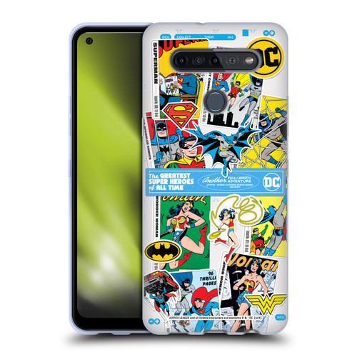 Justice League DC Comics 90th Anniversary Sticker Collage Soft Gel Case for LG K51S