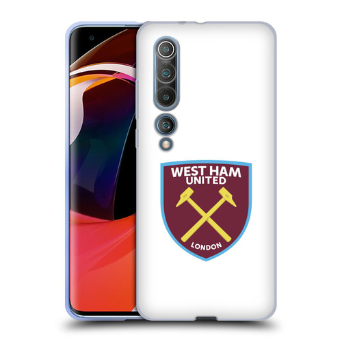West Ham United FC Crest Full Colour White Soft Gel Case for Xiaomi Mi 10 5G / Mi 10 Pro 5G