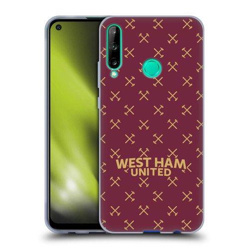 West Ham United FC Hammer Marque Kit Patterns Soft Gel Case for Huawei P40 lite E