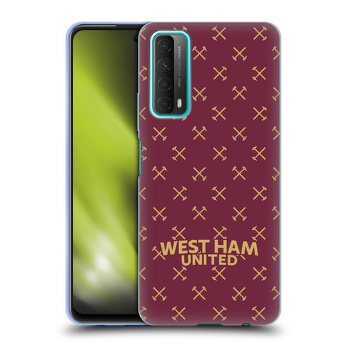 West Ham United FC Hammer Marque Kit Patterns Soft Gel Case for Huawei P Smart (2021)