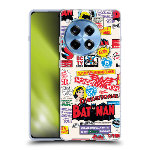 Justice League DC Comics 90th Anniversary Logo Pattern Soft Gel Case for OnePlus 12R