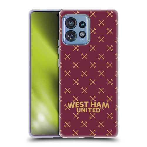 West Ham United FC Hammer Marque Kit Patterns Soft Gel Case for Motorola Moto Edge 40 Pro