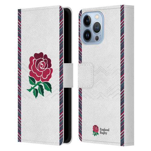 England Rugby Union 2024/25 Crest Kit Home Leather Book Wallet Case Cover For Apple iPhone 13 Pro Max