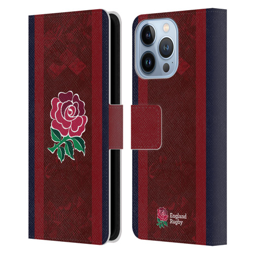 England Rugby Union 2024/25 Crest Kit Alternate Leather Book Wallet Case Cover For Apple iPhone 13 Pro