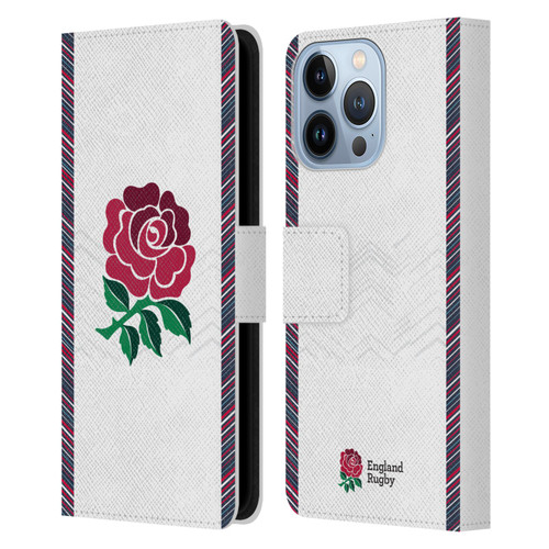 England Rugby Union 2024/25 Crest Kit Home Leather Book Wallet Case Cover For Apple iPhone 13 Pro