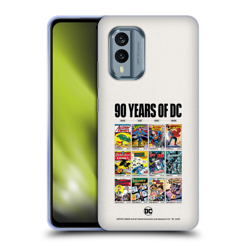 Justice League DC Comics 90th Anniversary Trinity Through Ages Soft Gel Case for Nokia X30