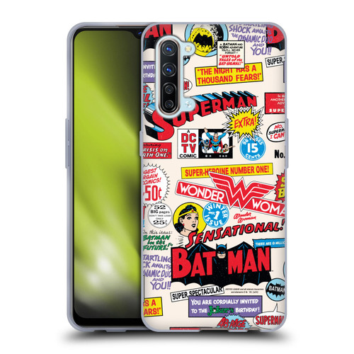 Justice League DC Comics 90th Anniversary Logo Pattern Soft Gel Case for OPPO Find X2 Lite 5G