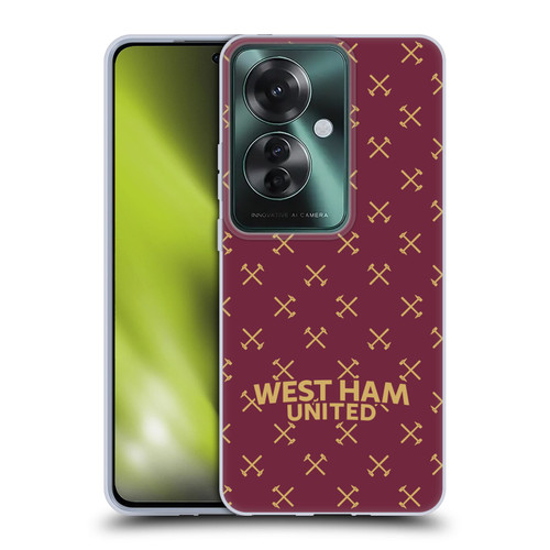 West Ham United FC Hammer Marque Kit Patterns Soft Gel Case for OPPO Reno11 F 5G / F25 Pro 5G