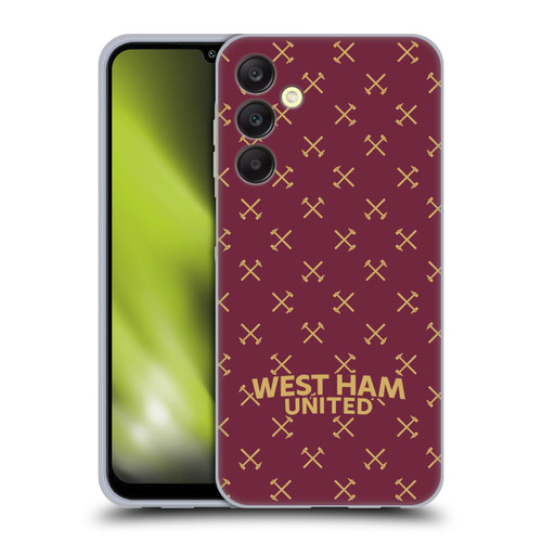 West Ham United FC Hammer Marque Kit Patterns Soft Gel Case for Samsung Galaxy A25 5G