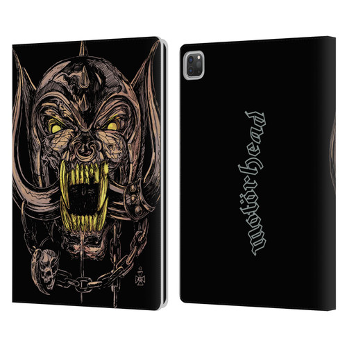 Motorhead Graphics Snaggletooth Leather Book Wallet Case Cover For Apple iPad Pro 13 M4 2024