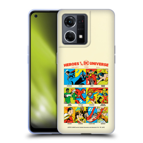 Justice League DC Comics 90th Anniversary Heroes Soft Gel Case for OPPO Reno8 4G