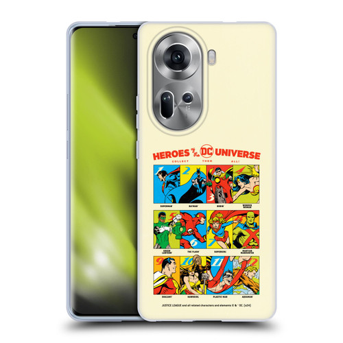 Justice League DC Comics 90th Anniversary Heroes Soft Gel Case for OPPO Reno11