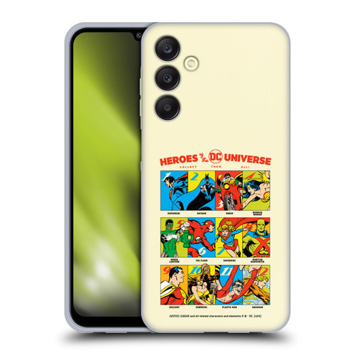 Justice League DC Comics 90th Anniversary Heroes Soft Gel Case for Samsung Galaxy A25 5G