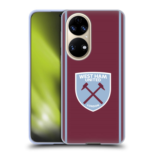 West Ham United FC 2024/25 Crest Kit Home Soft Gel Case for Huawei P50