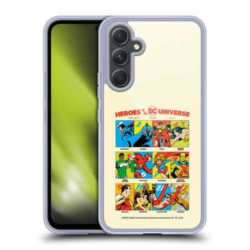 Justice League DC Comics 90th Anniversary Heroes Soft Gel Case for Samsung Galaxy A54 5G