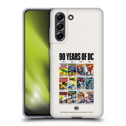 Justice League DC Comics 90th Anniversary Trinity Through Ages Soft Gel Case for Samsung Galaxy S21 FE 5G