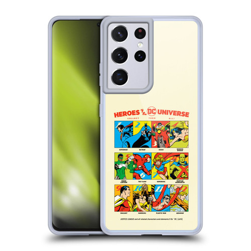 Justice League DC Comics 90th Anniversary Heroes Soft Gel Case for Samsung Galaxy S21 Ultra 5G
