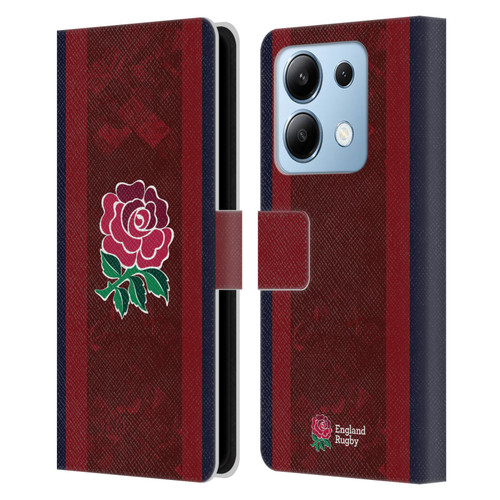 England Rugby Union 2024/25 Crest Kit Alternate Leather Book Wallet Case Cover For Xiaomi Redmi Note 13/13 Pro 5G