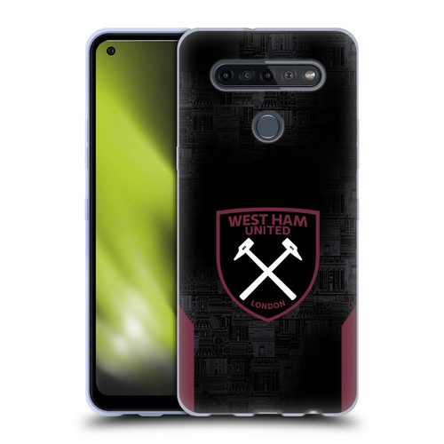 West Ham United FC 2024/25 Crest Kit Away Soft Gel Case for LG K51S