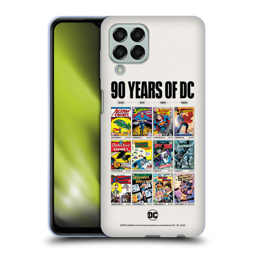 Justice League DC Comics 90th Anniversary Trinity Through Ages Soft Gel Case for Samsung Galaxy M33 (2022)
