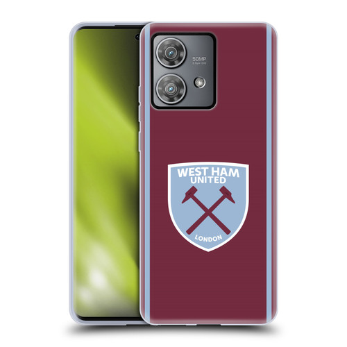 West Ham United FC 2024/25 Crest Kit Home Soft Gel Case for Motorola Edge 40 Neo 5G