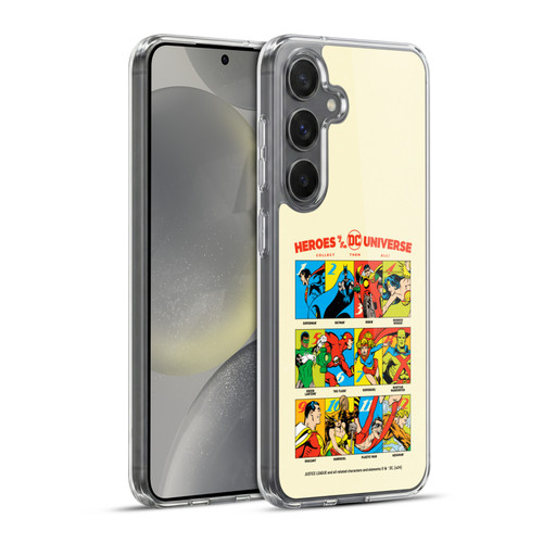 Justice League DC Comics 90th Anniversary Heroes Soft Gel Case for Samsung Galaxy S24+ 5G & MagSafe