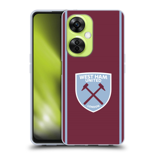 West Ham United FC 2024/25 Crest Kit Home Soft Gel Case for OnePlus Nord CE 3 Lite 5G