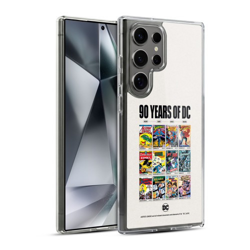 Justice League DC Comics 90th Anniversary Trinity Through Ages Soft Gel Case for Samsung Galaxy S24 Ultra 5G & MagSafe