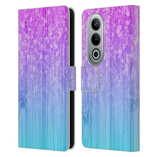 PLdesign Sparkly Bamboo Blue Pink Leather Book Wallet Case Cover For OPPO OnePlus Ace 3V 5G