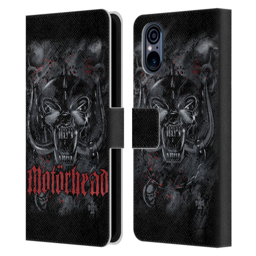Motorhead Graphics Deathstorm Leather Book Wallet Case Cover For Sony Xperia 5 V 5G