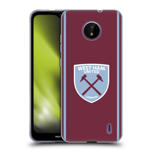 West Ham United FC 2024/25 Crest Kit Home Soft Gel Case for Nokia C10 / C20