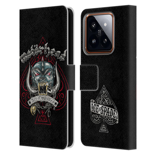 Motorhead Graphics Ace Of Spades Dog Leather Book Wallet Case Cover For Xiaomi 14
