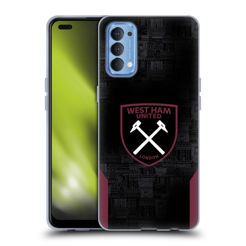 West Ham United FC 2024/25 Crest Kit Away Soft Gel Case for OPPO Reno 4 5G