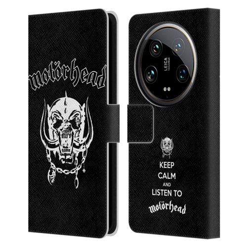 Motorhead Graphics Classic Logo Leather Book Wallet Case Cover For Xiaomi 14 Ultra