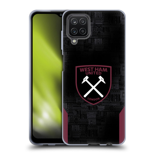 West Ham United FC 2024/25 Crest Kit Away Soft Gel Case for Samsung Galaxy A12 (2020)
