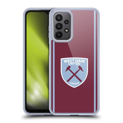 West Ham United FC 2024/25 Crest Kit Home Soft Gel Case for Samsung Galaxy A23 / 5G (2022)